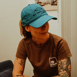 organic cotton eco baseball cap in emerald green
