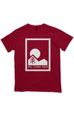 organic cotton t-shirt in garnet, large logo