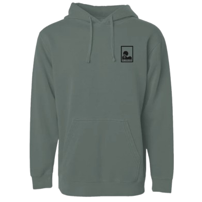 organic cotton hoodie in alpine color