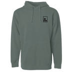 organic cotton hoodie in alpine color