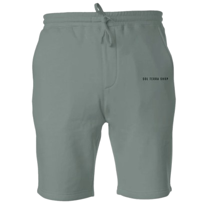 organic cotton jogger shorts in alpine color