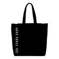 Black color reusable tote bag with Sol Terra Shop name