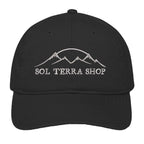 organic cotton baseball cap in a black color