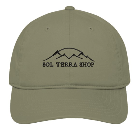 organic cotton baseball cap in a jungle color