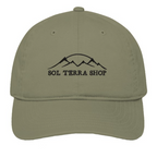 organic cotton baseball cap in a jungle color