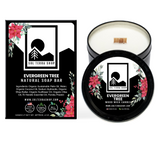 Evergreen Tree Natural Soap Bar and Soy Candle
