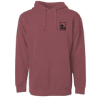 organic cotton hoodie in garnet color