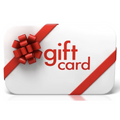 white gift card with red ribbon around it
