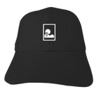 black baseball cap made sustainably from hemp