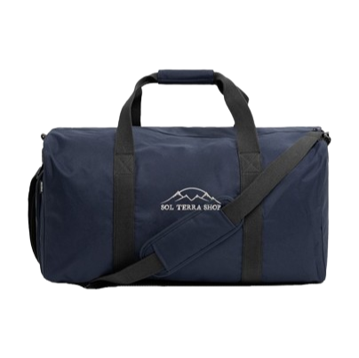 Midnight blue recycle polyester duffle bag