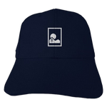 hemp hat in midnight blue with embroidered logo