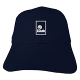 hemp hat in midnight blue with embroidered logo