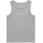 Storm colored organic cotton robbed tank top