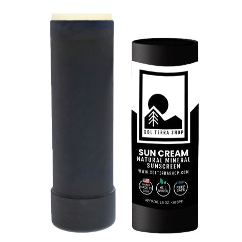 Sun Cream Natural Mineral Sunscreen available in paper tube