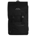 Black recycled backpack with a brand logo, sol terra shop, in white
