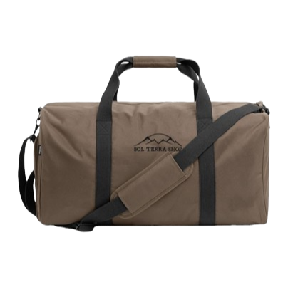 walnut recycle polyester duffle bag 