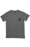 organic cotton t-shirt in charcoal, small logo