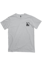 organic cotton t-shirt in sky, small logo