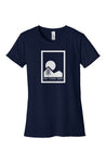 Classic fitted organic t-shirt in blue with large logo