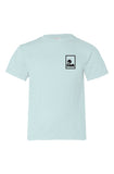 Organic Kids T-Shirt in ocean blue color