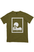 organic cotton t-shirt in olive, large logo