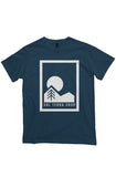 organic cotton t-shirt in pacific blue, large logo