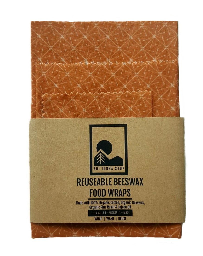 100% Natural Reusable Beeswax Food wrap -Fox