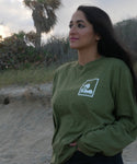 Shown here: L Olive Organic Long Sleeve