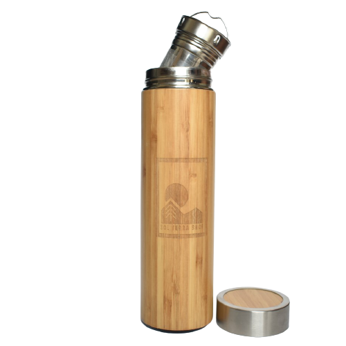 Reusable Bamboo Bottle with removable tea strainer