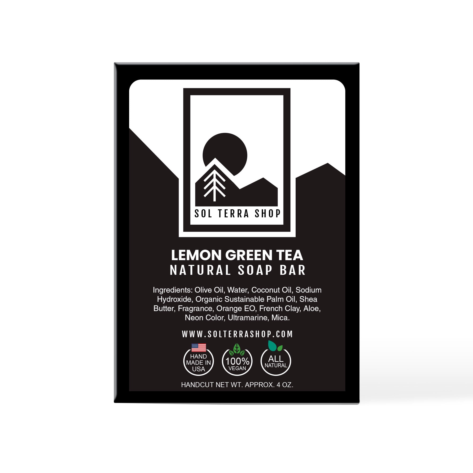 Natural Soap Bar Lemon Green Tea – SOL TERRA SHOP