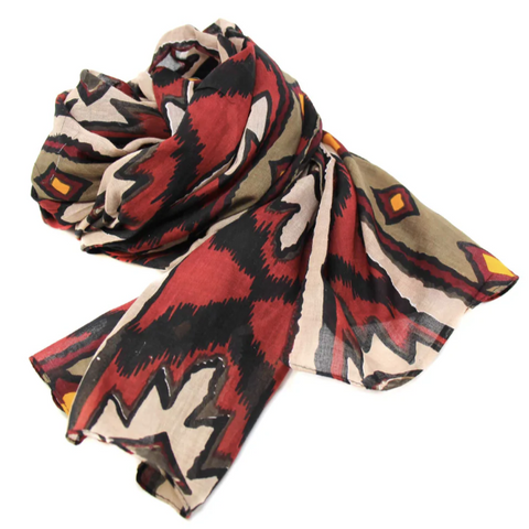 diamond design hand-dyed scarf
