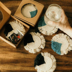 coaster with glass on it