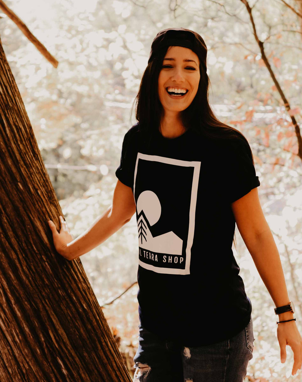 Organic Cotton T-Shirt with Large Logo