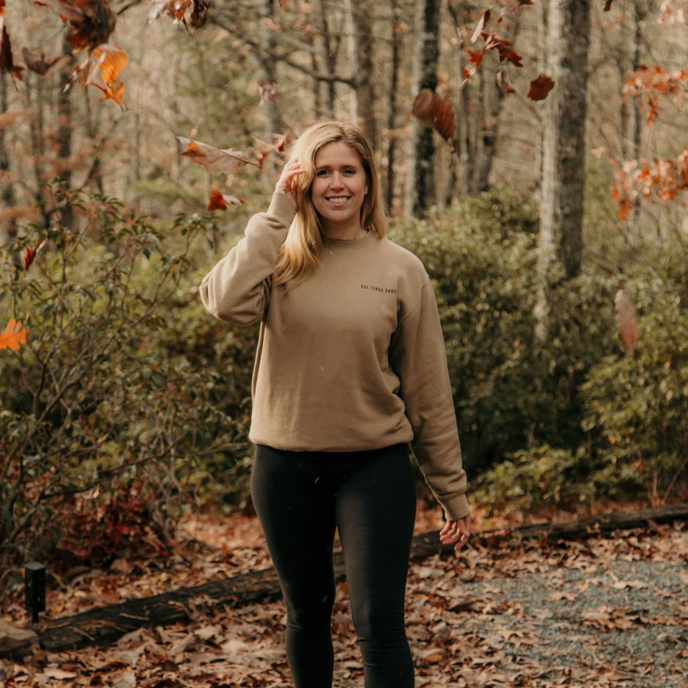 sandstone organic crew sweater